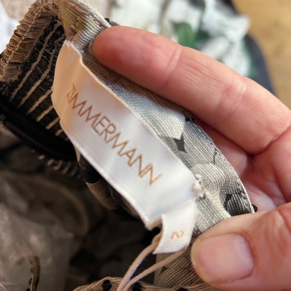 Zimmermann Floral Black and White Dress size 2 fits like large - Picture 5 of 6